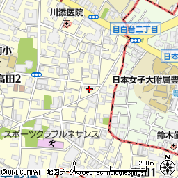 東京都豊島区高田1丁目周辺の地図
