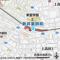 ファミリーマート新井薬師前駅南店周辺の地図