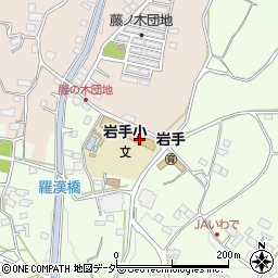 山梨市立岩手小学校周辺の地図