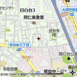 東京都文京区目白台3丁目8-14周辺の地図