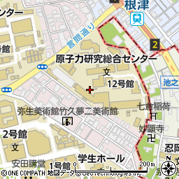 東京都文京区弥生2丁目周辺の地図