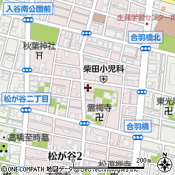東京都台東区松が谷3丁目周辺の地図