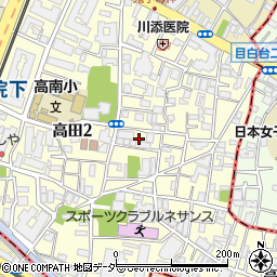 東京都豊島区高田1丁目29周辺の地図