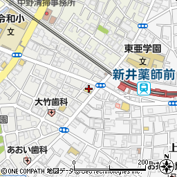 江戸や鮨八　新井薬師店周辺の地図