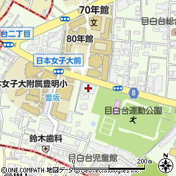 日本女子大学新泉山館周辺の地図