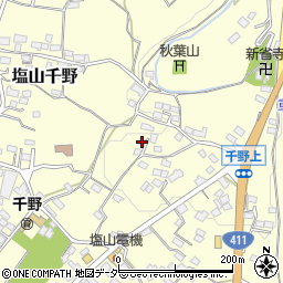 山梨県甲州市塩山千野595-5周辺の地図