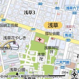 浅草寺病院周辺の地図