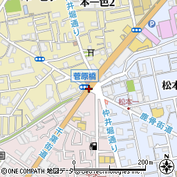 菅原橋周辺の地図