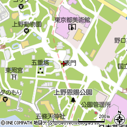 財団法人東京動物園協会　運営企画課周辺の地図