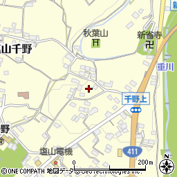 山梨県甲州市塩山千野595-11周辺の地図