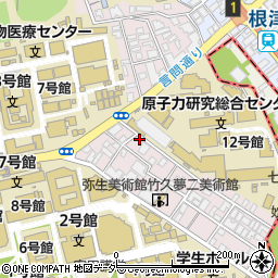 東京都文京区弥生2丁目7-10周辺の地図