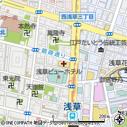 ライフ浅草店周辺の地図