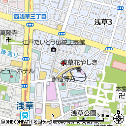 東京都台東区浅草2丁目16周辺の地図