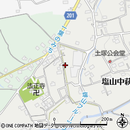 山梨県甲州市塩山中萩原2865周辺の地図