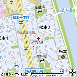 東京都江戸川区松本2丁目22-2周辺の地図
