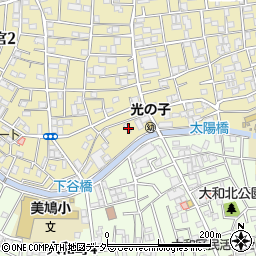 東京都中野区若宮2丁目1-11周辺の地図