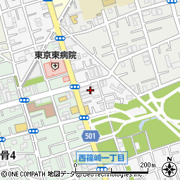 ペットの専門店コジマ　西篠崎店周辺の地図