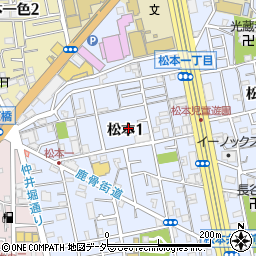 東京都江戸川区松本1丁目22-19周辺の地図