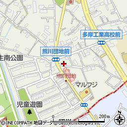 東京都福生市熊川177-17周辺の地図