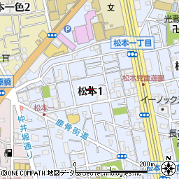 東京都江戸川区松本1丁目22周辺の地図