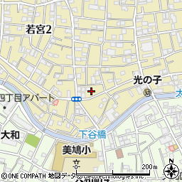 東京都中野区若宮2丁目16周辺の地図