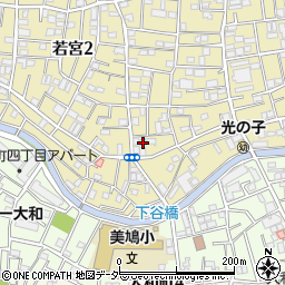 東京都中野区若宮2丁目16-8周辺の地図