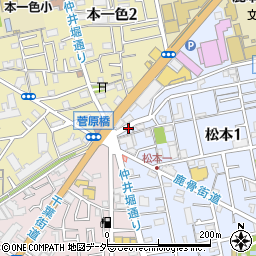 東京都江戸川区松本1丁目26周辺の地図