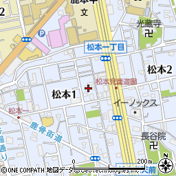 東京都江戸川区松本1丁目21周辺の地図