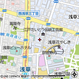 東京都台東区浅草2丁目17周辺の地図