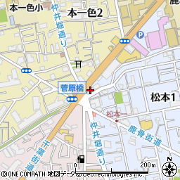 東京都江戸川区松本1丁目34-1周辺の地図
