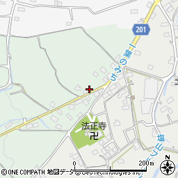 山梨県甲州市塩山下粟生野1290-1周辺の地図