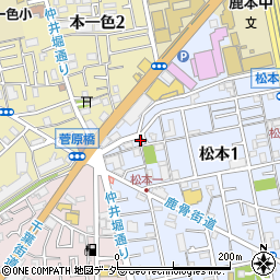 東京都江戸川区松本1丁目26-6周辺の地図
