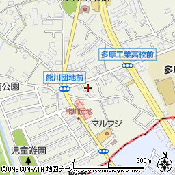 東京都福生市熊川177-16周辺の地図