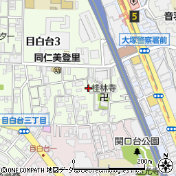 東京都文京区目白台3丁目5-16周辺の地図