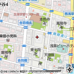 浅草タワー周辺の地図
