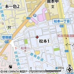 東京都江戸川区松本1丁目22-4周辺の地図