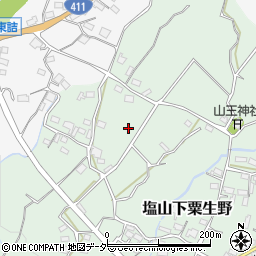 山梨県甲州市塩山下粟生野119周辺の地図