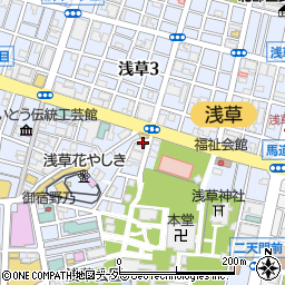 アイン薬局浅草店周辺の地図