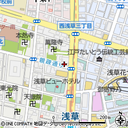 パークジャパン西浅草第３駐車場周辺の地図