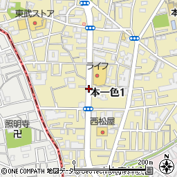 東京都江戸川区本一色1丁目周辺の地図