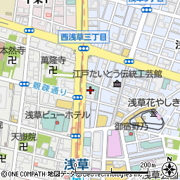 東京都台東区浅草2丁目18周辺の地図