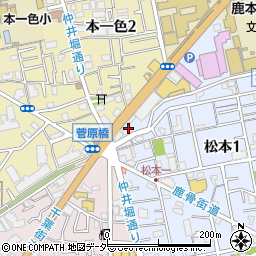 東京都江戸川区松本1丁目34-34周辺の地図