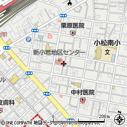 東京都葛飾区新小岩周辺の地図