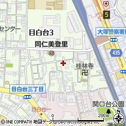 東京都文京区目白台3丁目7-16周辺の地図