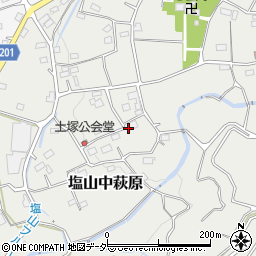 山梨県甲州市塩山中萩原2753周辺の地図