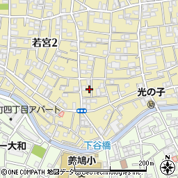 東京都中野区若宮2丁目14-8周辺の地図