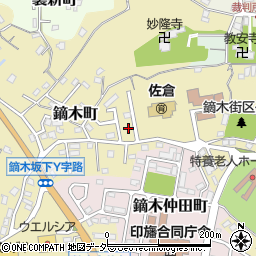 千葉県佐倉市鏑木町198-40周辺の地図