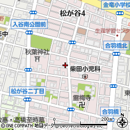 東京都台東区松が谷3丁目11-14周辺の地図