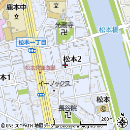 東京都江戸川区松本2丁目27-16周辺の地図