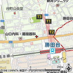 ナビパーク勝田台北第１駐車場周辺の地図